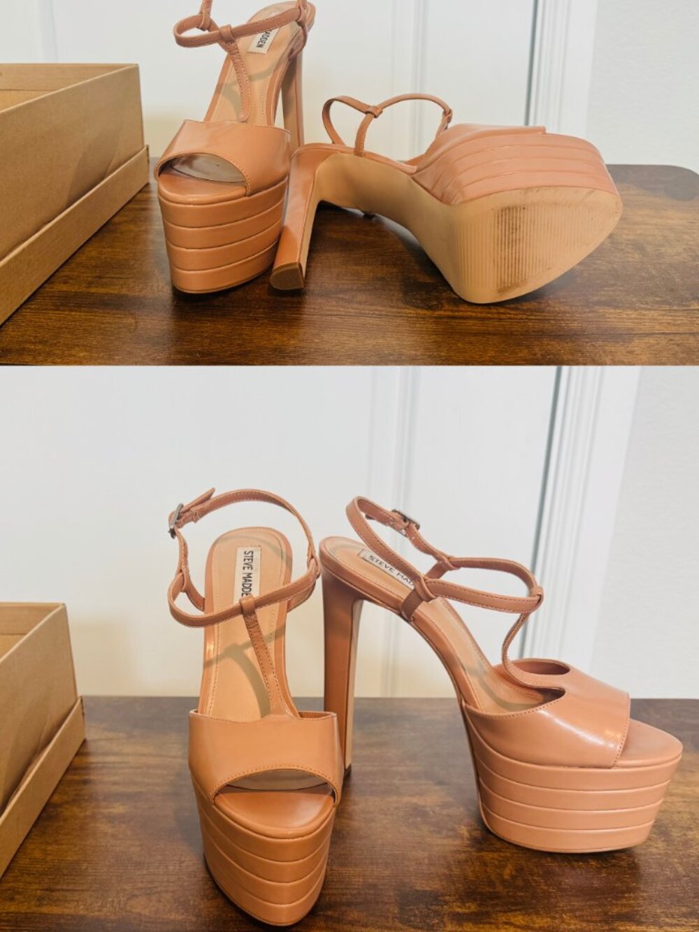 Steve Madden Lola Blush Platform Heels NIB Size 9 - Picture 3 of 4
